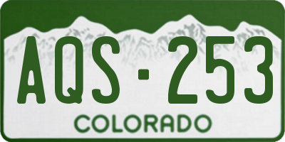 CO license plate AQS253