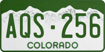 CO license plate AQS256