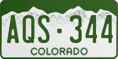 CO license plate AQS344