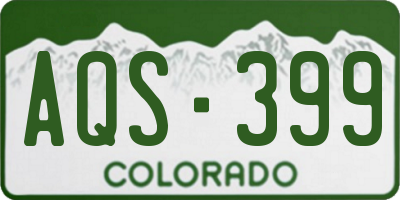 CO license plate AQS399