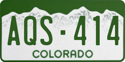 CO license plate AQS414