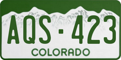 CO license plate AQS423
