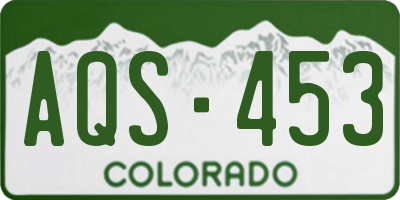 CO license plate AQS453