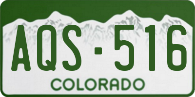 CO license plate AQS516