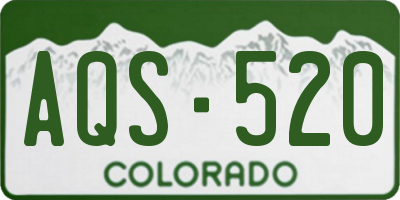 CO license plate AQS520