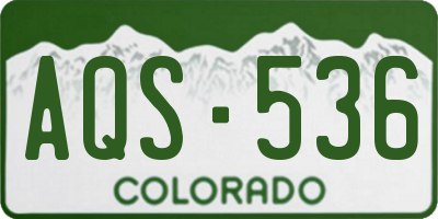 CO license plate AQS536