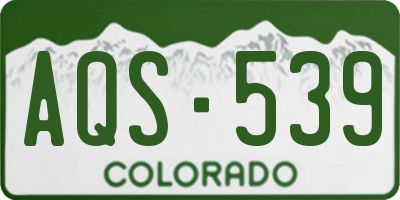 CO license plate AQS539