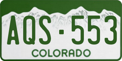 CO license plate AQS553