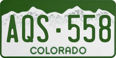 CO license plate AQS558