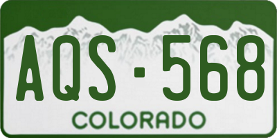 CO license plate AQS568