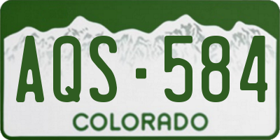 CO license plate AQS584