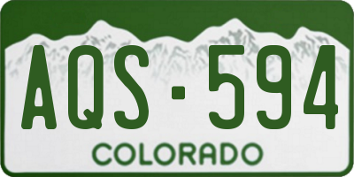 CO license plate AQS594