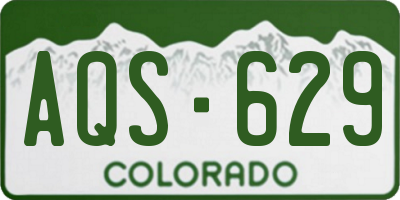 CO license plate AQS629