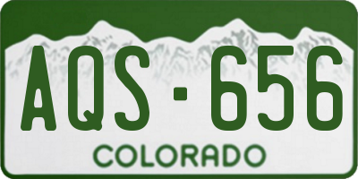 CO license plate AQS656