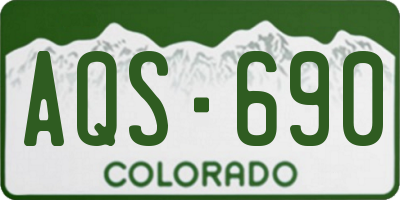 CO license plate AQS690
