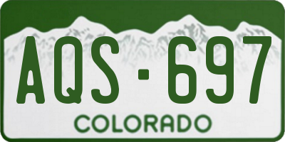 CO license plate AQS697
