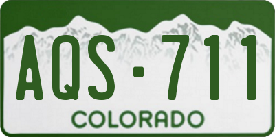 CO license plate AQS711