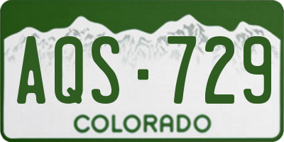 CO license plate AQS729