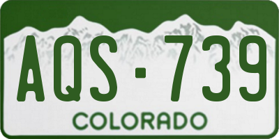 CO license plate AQS739