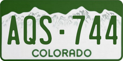 CO license plate AQS744