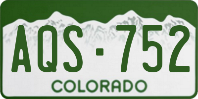 CO license plate AQS752
