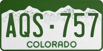 CO license plate AQS757