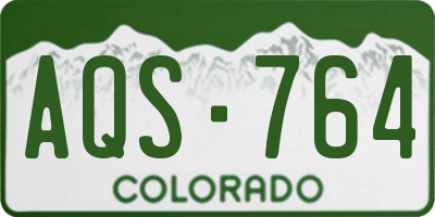 CO license plate AQS764