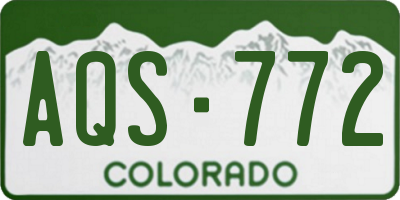 CO license plate AQS772