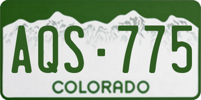CO license plate AQS775