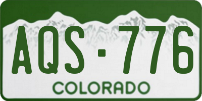 CO license plate AQS776