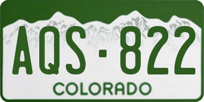 CO license plate AQS822