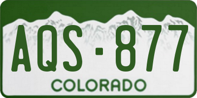 CO license plate AQS877