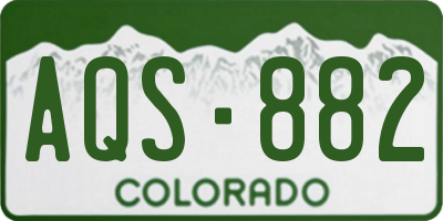 CO license plate AQS882