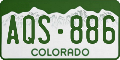 CO license plate AQS886
