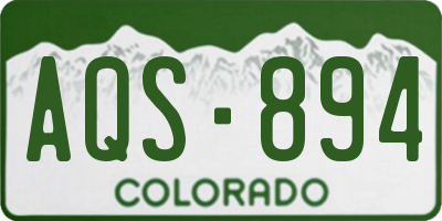 CO license plate AQS894