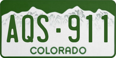 CO license plate AQS911