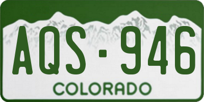 CO license plate AQS946