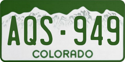 CO license plate AQS949