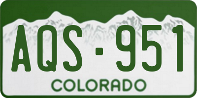 CO license plate AQS951