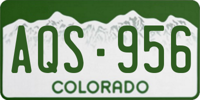 CO license plate AQS956