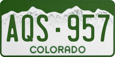 CO license plate AQS957
