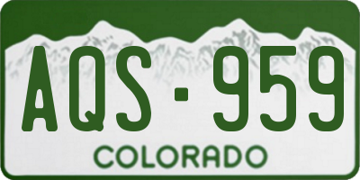 CO license plate AQS959