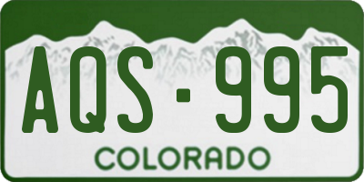 CO license plate AQS995
