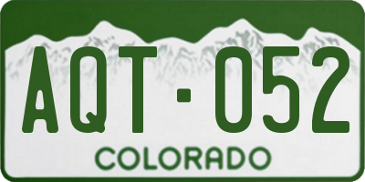 CO license plate AQT052