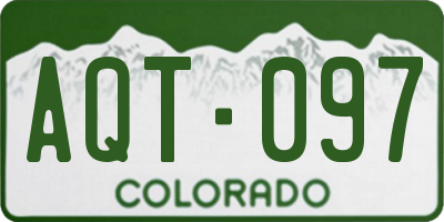 CO license plate AQT097