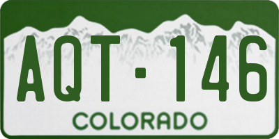 CO license plate AQT146