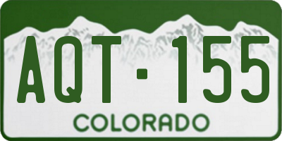 CO license plate AQT155
