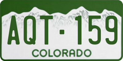 CO license plate AQT159