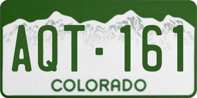 CO license plate AQT161