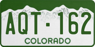 CO license plate AQT162